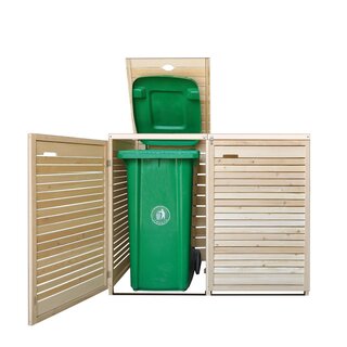 Mülltonnenverkleidung aus Holz in Natur für 2 Tonnen bis 120 Liter ADRIA (G) B-Ware