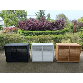 Verkleidung Klimaanlage Wärmepumpe aus Holz in natur  für Außengeräte (G) B-Ware