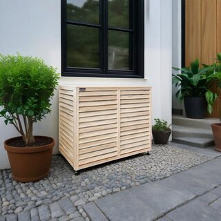 Verkleidung fr Wrmepumpe und Klimaanlage in natur...