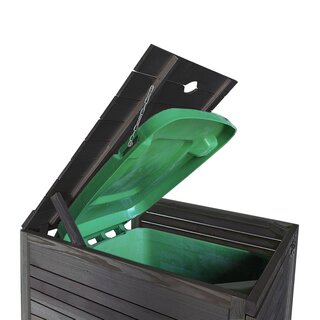 M�lltonnenbox M�lltonnenverkleidung f�r 1 Tonne bis 240L in anthrazit ROMA