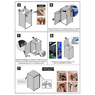 M�lltonnenbox M�lltonnenverkleidung f�r 1 Tonne bis 240L in anthrazit ROMA