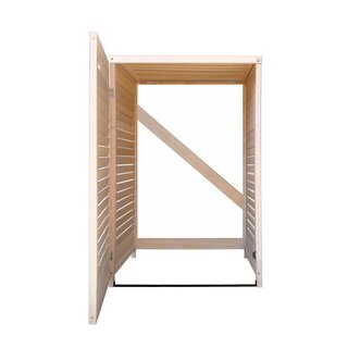 M�lltonnenbox M�lltonnenverkleidung f�r 1 Tonne bis 240L in natur  ROMA