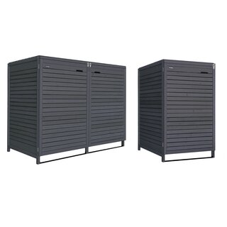 M�lltonnenbox M�lltonnenverkleidung f�r 3 Tonnen bis 240L in anthrazit ROMA