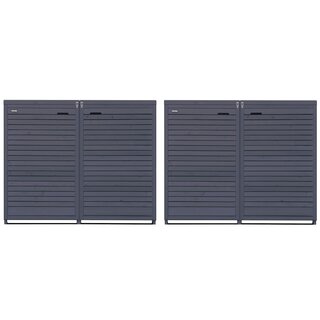 M�lltonnenbox M�lltonnenverkleidung f�r 4 Tonnen bis 240L in anthrazit ROMA