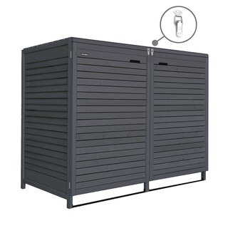 M�lltonnenbox M�lltonnenverkleidung f�r 4 Tonnen bis 240L in anthrazit ROMA