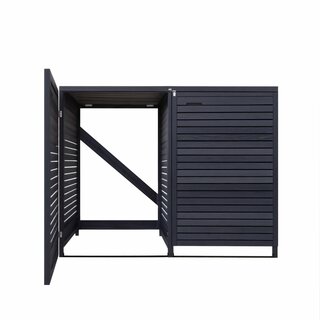 M�lltonnenbox M�lltonnenverkleidung f�r 4 Tonnen bis 240L in anthrazit ROMA