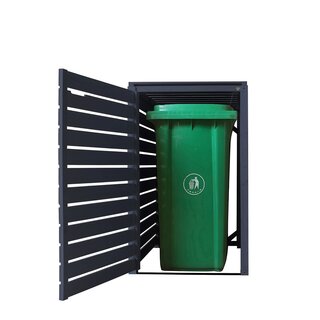 Mlltonnenbox Mlltonnenverkleidung anthrazit Holz 240L Modell Heide 3 Tonnen