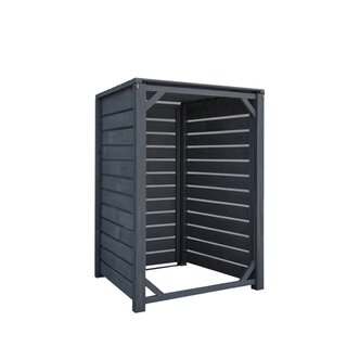Mlltonnenbox Mlltonnenverkleidung anthrazit Holz 240L Modell Heide 3 Tonnen