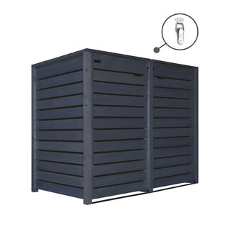 Mlltonnenbox Mlltonnenverkleidung anthrazit Holz 240L Modell Heide 4 Tonnen