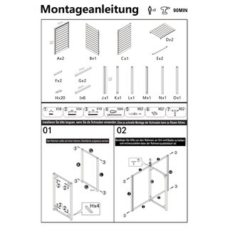 Mlltonnenbox Mlltonnenverkleidung anthrazit Holz 240L Modell Heide 4 Tonnen