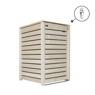 Mlltonnenbox Mlltonnenverkleidung in Natur Holz 240L Modell Heide 1 Tonne
