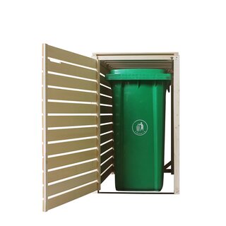 Mlltonnenbox Mlltonnenverkleidung in Natur Holz 240L Modell Heide 1 Tonne