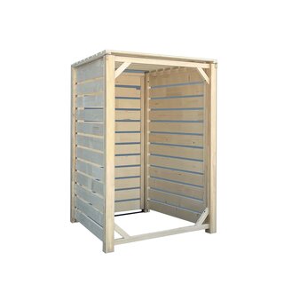 Mlltonnenbox Mlltonnenverkleidung in Natur Holz 240L Modell Heide 1 Tonne