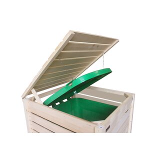 Mlltonnenbox Mlltonnenverkleidung in Natur Holz 240L Modell Heide 3 Tonnen