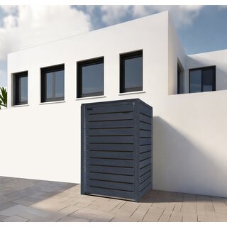 Mlltonnenverkleidung aus Holz in anthrazit fr 1 Tonne...