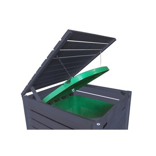 Mlltonnenverkleidung aus Holz in anthrazit fr 1 Tonne bis 240 Liter Hamburg (B) B-Ware