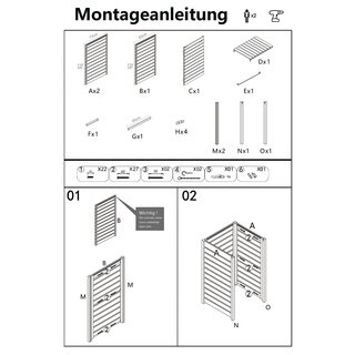 Mlltonnenverkleidung aus Holz in anthrazit fr 1 Tonne bis 240 Liter Hamburg (B) B-Ware