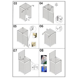 Mlltonnenverkleidung aus Holz  fr 1 Tonne bis 240 Liter HamburgAN  (B) B-Ware