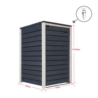 Mlltonnenverkleidung aus Holz  fr 1 Tonne bis 240 Liter HamburgAN  (B) B-Ware