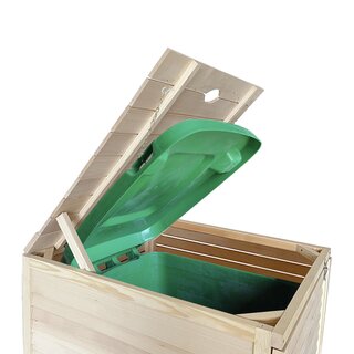 Mlltonnenverkleidung aus Holz in Natur  fr 1 Tonne bis 240 Liter ADRIA22 (B) B-Ware