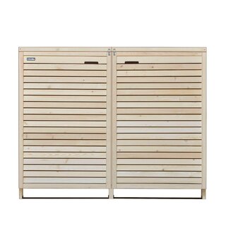 Mlltonnenverkleidung aus Holz in Natur  fr 2 Tonnen bis 240 Liter ADRIA24 (B) B-Ware