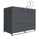 Mülltonnenverkleidung aus Holz in anthrazit für 2 Tonnen...