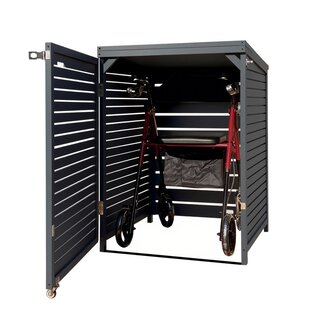Rollator Garage Rollatorbox Gerteschuppen mit Pultdach Gartenhaus in anthrazit