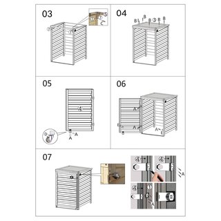 Rollator Garage Rollatorbox Gerteschuppen mit Pultdach Gartenhaus in anthrazit