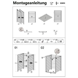 Rollator Garage Rollatorbox Gerteschuppen mit Pultdach Gartenhaus in anthrazit