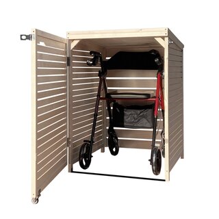 Rollator Garage Rollatorbox Gerteschuppen mit Pultdach Gartenhaus in natur