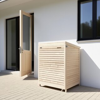 Rollator Garage Rollatorbox Gerteschuppen mit Pultdach Gartenhaus in natur