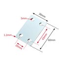 8 x Flachverbinder 60 mm x 38 mm Stahl verzinkt...