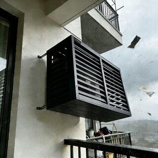 Verkleidung Au�enger�t Klimaanlage W�rmepumpe 86 cm x 60 cm x 32 cm anthrazit