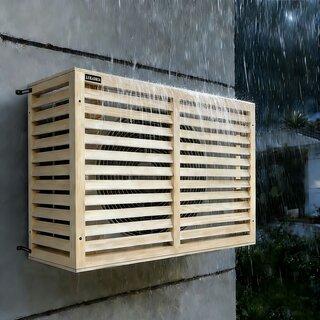 Verkleidung Au�enger�t Klimaanlage W�rmepumpe 86 cm x 60 cm x 32 cm in Natur