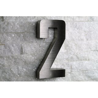 3D-Hausnummer 2 Edelstahl V2A H20cm New-Design inkl. Versand