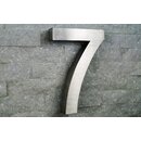 3D-Hausnummer 7 Edelstahl V2A H20cm Arial  inkl. Versand