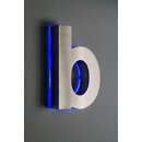 LED-Buchstabe b Edelstahl H15 cm blaue Beleuchtung DC 12V...