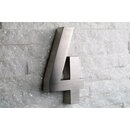 3D-Hausnummer 4 Edelstahl V2A H20cm New-Design  inkl....
