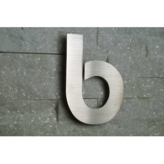 Buchstabe  b  Edelstahl V2A H15cm ITC-Bauhaus-2D  inkl. Versand
